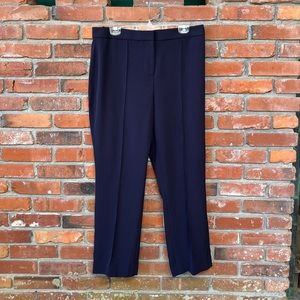 Tory Burch Wool Blend Navy Trousers Size 14